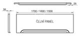 Ravak Vaňové panely - Čelný panel 1600 mm, biely