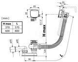 Ravak Odtokové systémy - Vaňová odtoková a prepadová súprava s napúšťaním, dĺžka 570 mm, chróm