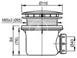Ravak Odtokové systémy - Vaničkový sifón Standard 90