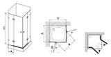 Ravak Brilliant - Rohový sprchovací kút štvordielny BSRV4-90, 883 mm – 895 mm, farba chróm, sklo transparent