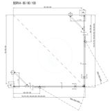 Ravak Brilliant - Sprchový kút BSRV4-100, 983-995 mm, chróm/číre sklo