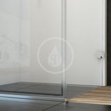 Ravak Brilliant - Sprchové dvere dvojdielne s pevnou stenou BSDPS-80 L, ľavé, 783 mm – 795 mm, farba chróm, sklo transparent