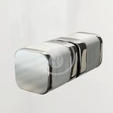 Ravak Brilliant - Sprchové dvere dvojdielne s pevnou stenou BSDPS-100 R, pravé, 983 mm – 995 mm, farba chróm, sklo transparent