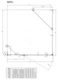 Ravak Brilliant - Sprchový kút BSDPS-110/80 R, 1083-1095x783-795 mm, chróm/číre sklo