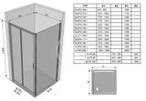Ravak Blix - Sprchové dvere BLDP2-110, 1070-1110 mm, biela/sklo Grape
