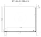 Ravak Chrome - Sprchové dvere CRV1-90, 880-900 mm, biela/číre sklo