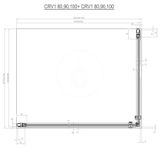 Ravak Chrome - Sprchové dvere CRV1-100, 980-1000 mm, biela/číre sklo