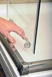 Ravak Blix - Štvrťkruhový sprchovací kút posuvný štvordielny BLCP4, 775 mm – 795 mmx775 mm – 795 mm – farba biela, sklo grape