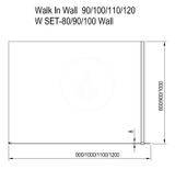 Ravak Walk-In - Sprchová stena Walk-in Wall 90, 900x2000 mm, lesklý hliník/číre sklo