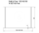 Ravak Walk-In - Sprchová stena Walk-In Free 160, 1600x2000 mm, číre sklo