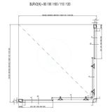 Ravak Blix - Sprchový kút štvordielny, 880-900 mm, biela/sklo Grape