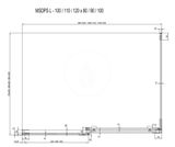 Ravak Matrix - Sprchový kút MSDPS-100/100 L, 985-1005 mm, satin/číre sklo
