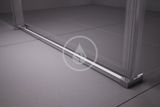 Ravak Matrix - Sprchové dvere posuvné dvojdielne MSD2-110 L, 1075 mm – 1115 mm x 1950 mm – farba svetlý hliník, sklo transparent
