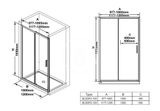 Ravak Blix - Sprchové dvere Slim BLSDP2-100, 977-1005 mm, lesklá nerezová/sklo