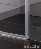 Aquatek Glass B7 čelné otváracie dvere krídlové 105cm univerzálne, chróm, sklo číre