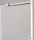 Aquatek Glass B7 čelné otváracie dvere krídlové 105cm univerzálne, chróm, sklo číre