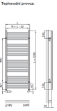 Zehnder Zeta PQE6-120-050/DD kúpeľňový radiátor pre elektrickú prevádzku, biely, prevedenie rovné, 1200x500 mm