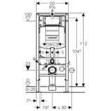 Inštalačný modul WC univerzálny Geberit Duofix BH112 Concept (111.319.00.5)