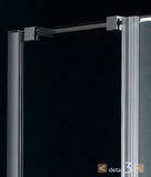 Aquatek Crystal S3 sprchovací kút štvrťkruhový 90x90cm, profil chróm, sklo číre