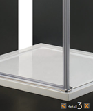 Aquatek Glass A1 sprchovací kút štvorcový 80x80cm, chróm, sklo frost