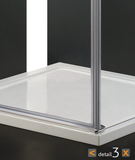 Aquatek Glass R13 sprchovací kút obdĺžnikový, 100x80cm, chróm, sklo číre