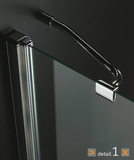 Aquatek Glass R13 sprchovací kút obdĺžnikový, 100x80cm, chróm, sklo číre