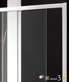 Aquatek Master B2 čelné posuvné dvere 125cm, profil chrómový, sklo číre