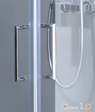 Aquatek Dynamic R4 sprchovací kút obdĺžnikový 90x72cm pravý, profil chróm-satin, sklo grape