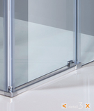 Aquatek Dynamic R14 sprchovací kút 100x80cm pravý, profil chróm-satin, sklo grape