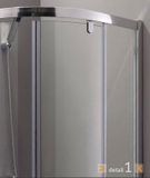 Aquatek Master S7 sprchovací kút štvrťkruhový 90x90cm, chróm, sklo matné