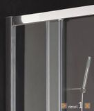 Aquatek Master A4 sprchovací kút štvorcový 90x90cm, profil biely, matné sklo