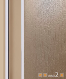 Aquatek Lux B6 čelné sklápacie dvere 75cm, biele, krilex výplň voda