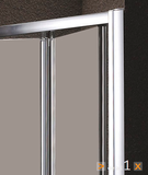 Aquatek Master B6 čelné sklápacie dvere 85cm, profil chróm, sklo matné