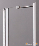 Aquatek Glass B4 čelné otváracie dvere krídlové 115cm, biele, sklo matné, výška 185cm