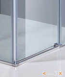 Aquatek Dynamic A4 sprchovací kút štvorcový 90x90cm, chróm-satin, sklo číre