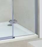 Aquatek Vip2000 A4 sprchovací kút štvorcový 90x90cm, chróm, sklo číre, výška 200cm