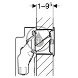 Geberit Kombifix - Súprava s otvorom na vhadzovanie WC tabliet Duofresh, na splachovaciu nádržku pod omietku Sigma, 12 cm