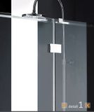 Aquatek Crystal R33 sprchovací kút 120x90cm, profil chróm, sklo číre, výška 200 cm
