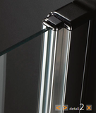 Aquatek Glass B1 čelné otváracie dvere 95cm, chróm, sklo matné, výška 195cm