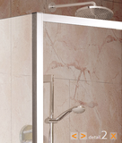 Aquatek Holiday R33 sprchovací kút 120x90cm, profil chróm, sklo grape