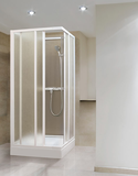 Aquatek Royal D4 sprchovacia kabína štvorcová 80x80cm, biela, krilex výplň voda