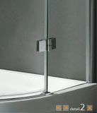 Aquatek Better S7 sprchovací kút štvrťkruhový 90x90cm, profil chróm, sklo číre