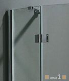 Aquatek Better S7 sprchovací kút štvrťkruhový 90x90cm, profil chróm, sklo číre