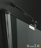 Aquatek Glass A1 sprchovací kút štvorcový 90x90cm, chróm, sklo číre