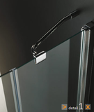 Aquatek Glass R24 sprchovací kút obdĺžnikový, 120x80cm, chróm, sklo frost