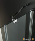 Aquatek Glass R34 sprchovací kút obdĺžnikový, 120x90cm, chróm, sklo frost