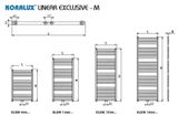 Korado kúpeľňový radiátor Koralux Linear Exclusive-M 450x1500mm chróm