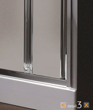 Aquatek Master B6 čelné sklápacie dvere 85cm, profil chróm, sklo číre