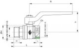 Turbo Press Arm guľový ventil 3/4&quot; MF - pre vykurovanie a zásobovanie pitnou vodou