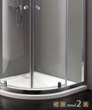 Aquatek Master S7 sprchovací kút štvrťkruhový 90x90cm, chróm, sklo číre